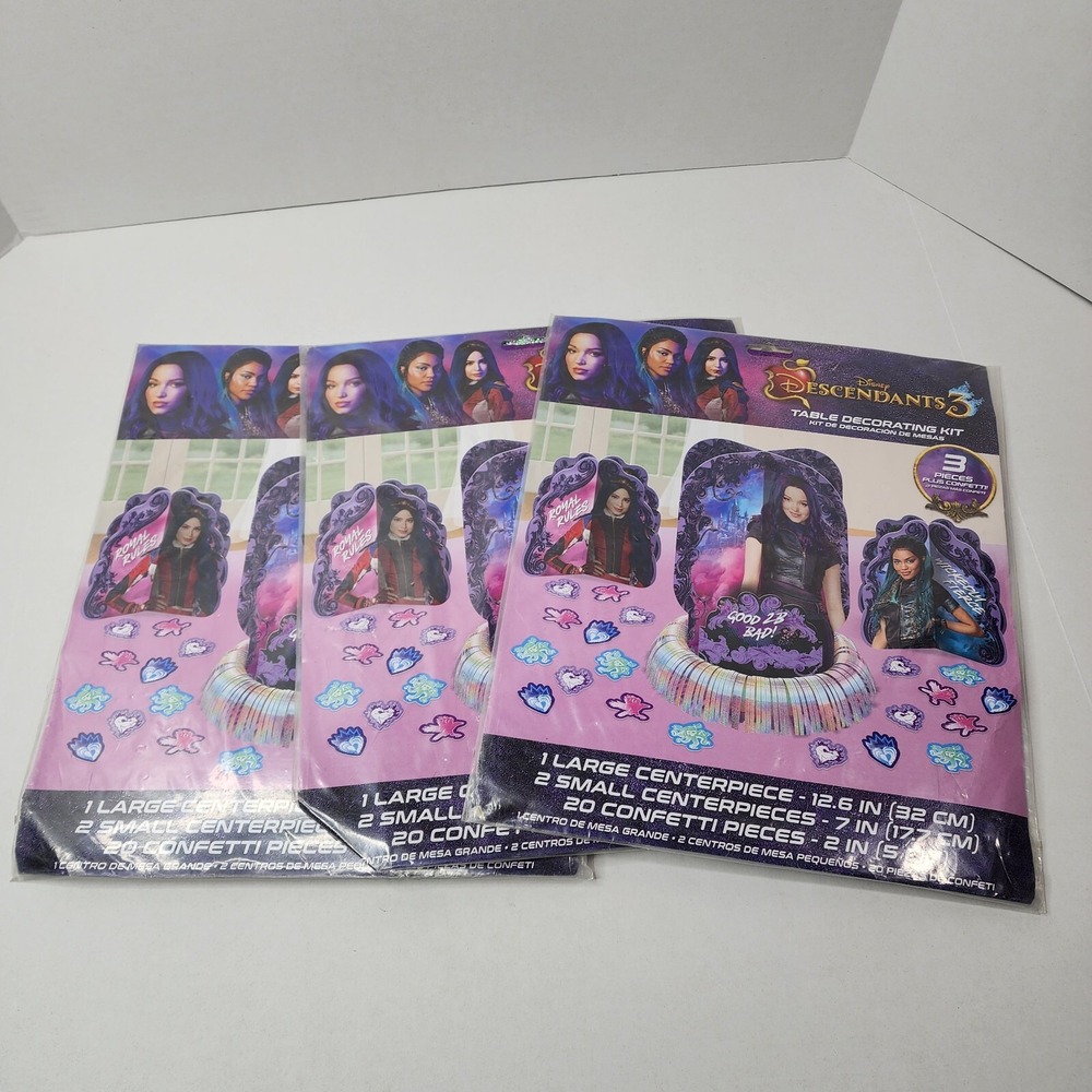 Descendants 3 Table Decorating Kit Lot 3 Girls Birthday Party Supply Centerpiece